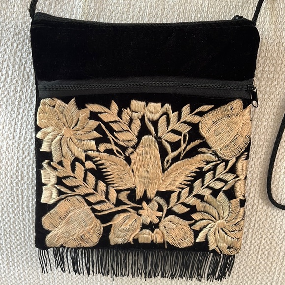 Handbags - Velvet Fringe Boho Purse